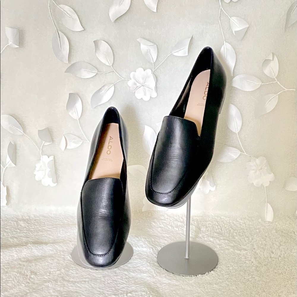 Aldo Joelle/Joeya Black Leather Loafers